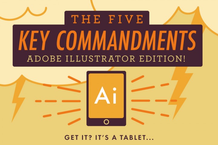 the five key commandments for Adobe Illustrator main graphic