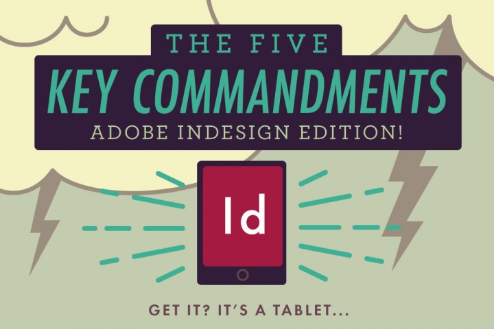 the five key commandments for Adobe Indesign main graphic