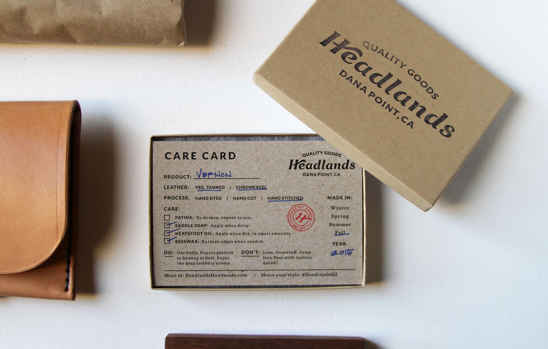 Headlands Handmade - a timeless logo and identity design by Hoodzpah branding agency