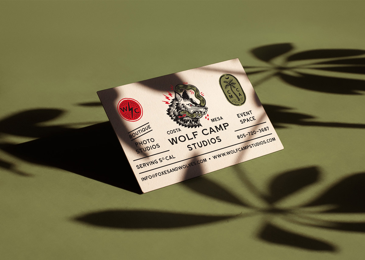 Wolf Camp Studios business card front