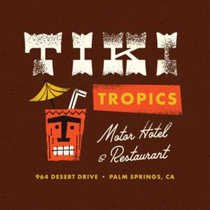 Tiki Tropics  by Marisa Schoen using palm canyon font by hoodzpah