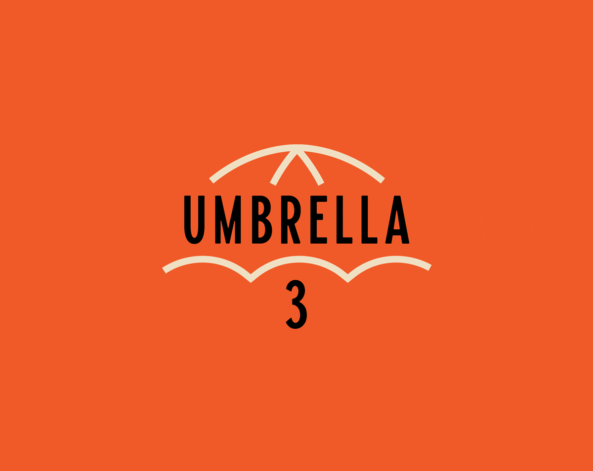 Umbrella 3 brand identity system logo