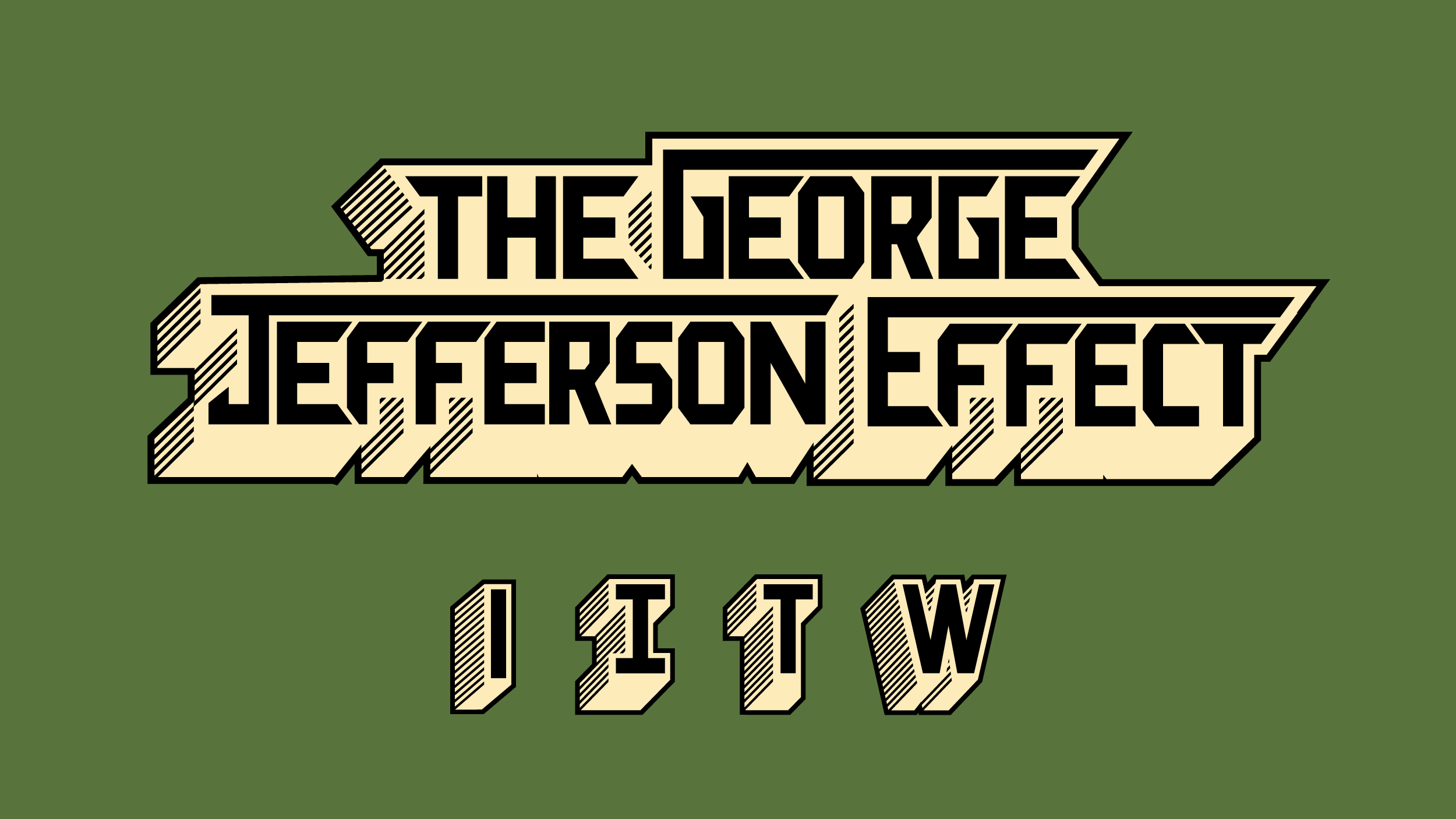George Jefferson Effect - custom lettering by Hoodzpah for AirBNB Magazine
