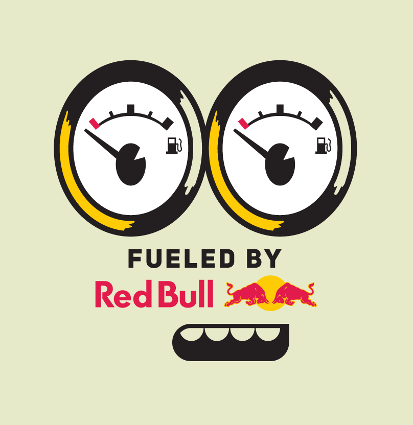 Red Bull Fuel Gauge Sticker animated