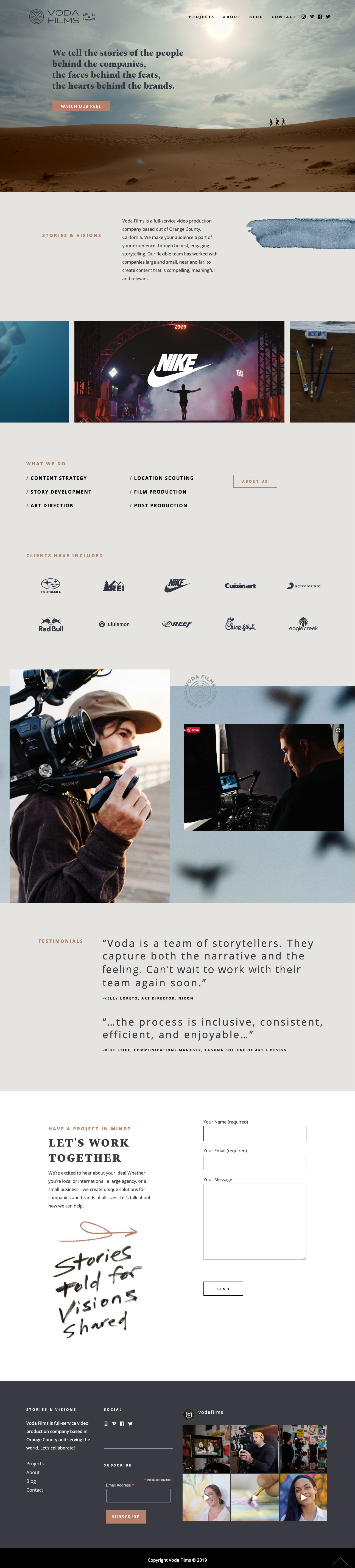 Voda films website