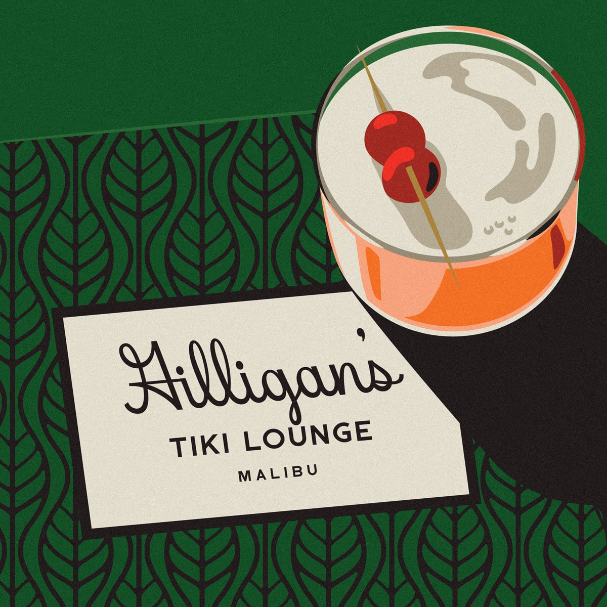 Gilligan's Tiki Lounge drink illustration