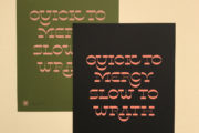 Quick to Mercy Slow to Wrath print in two color ways, green and black.