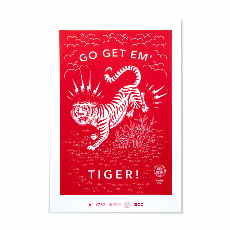 Red Go Get 'Em Tiger Poster