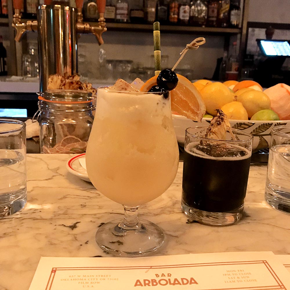 Cocktails at the Bar Arbolada in Oklahoma City