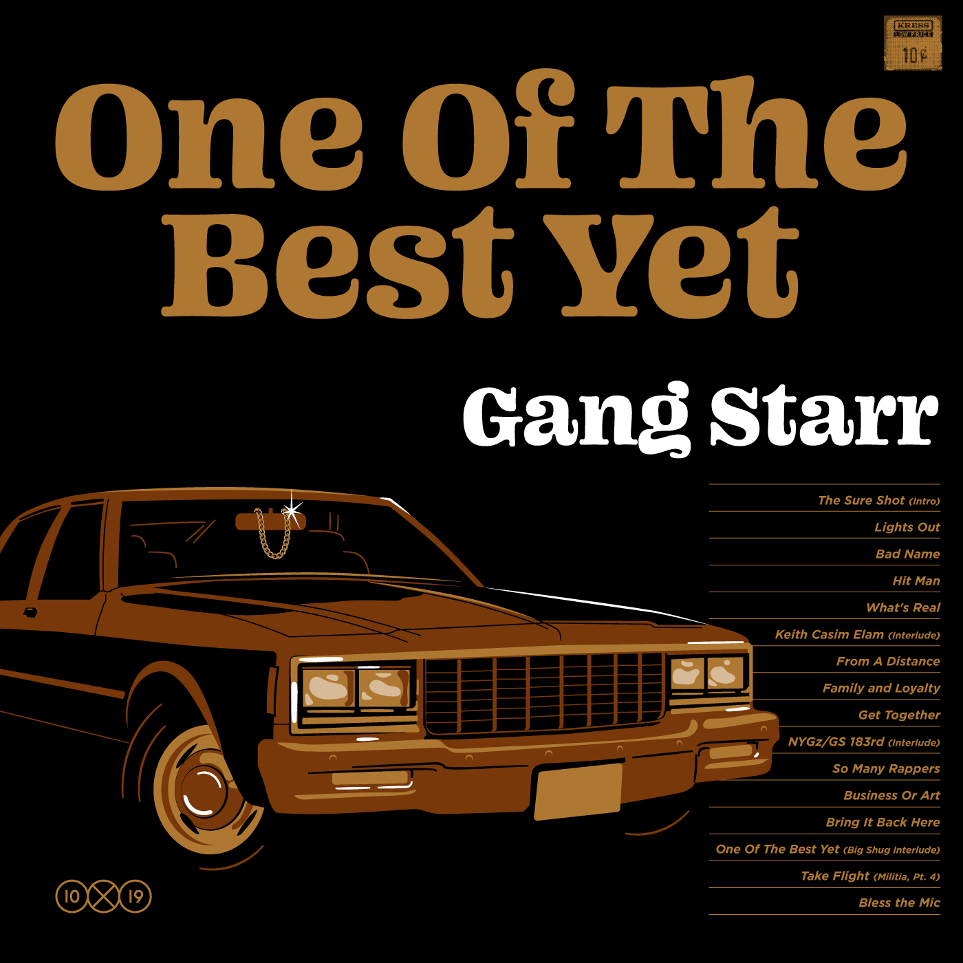 Gang Starr album cover by Amy Hood for 10x19