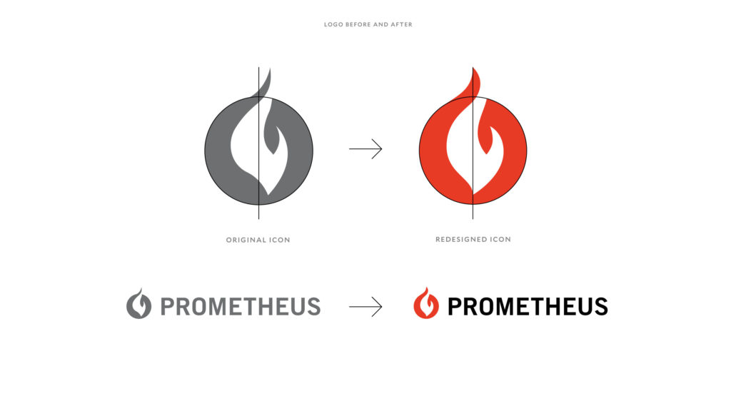 Prometheus logo redesign by Hoodzpah showing icon refinement
