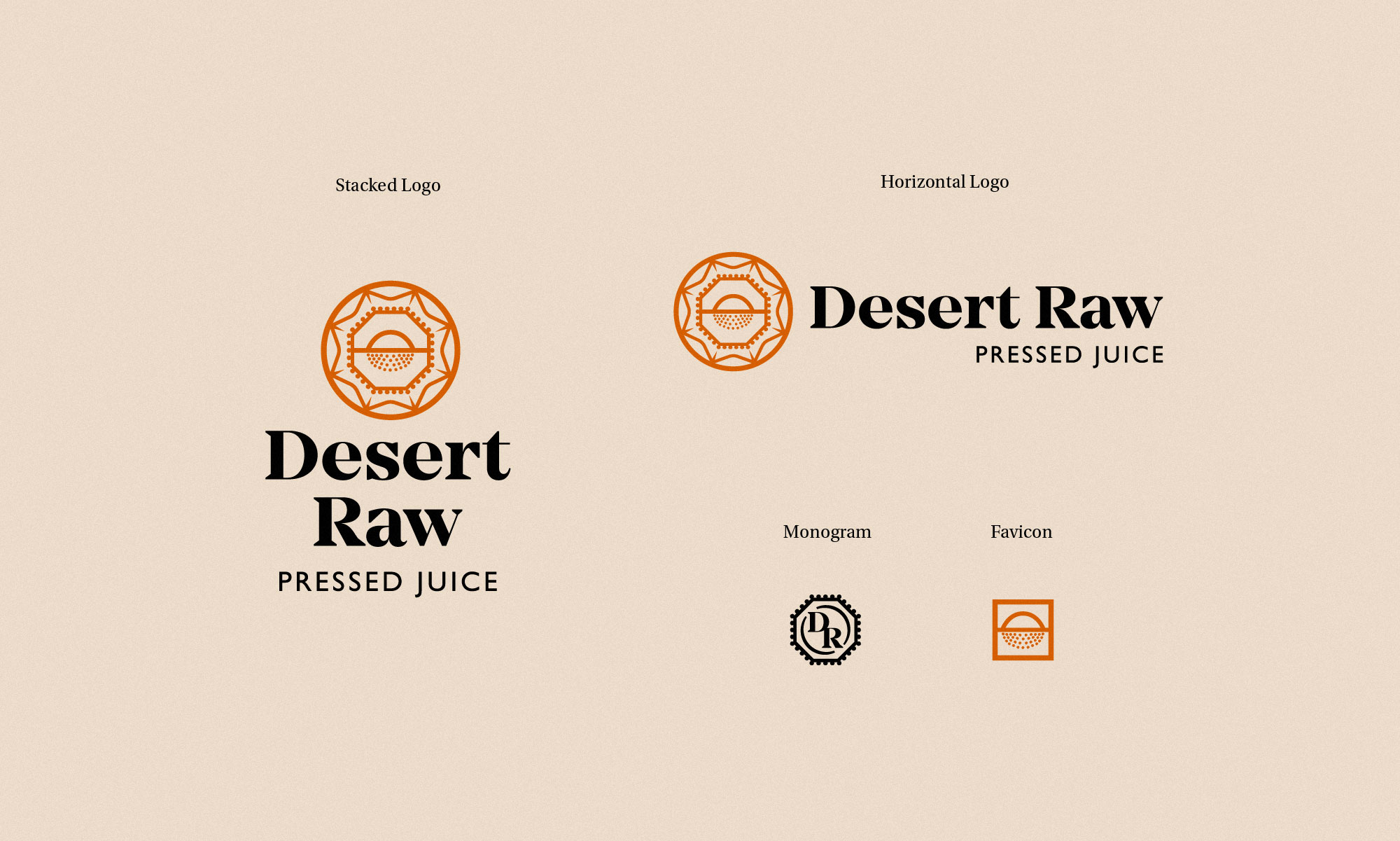 Desert Raw logo system