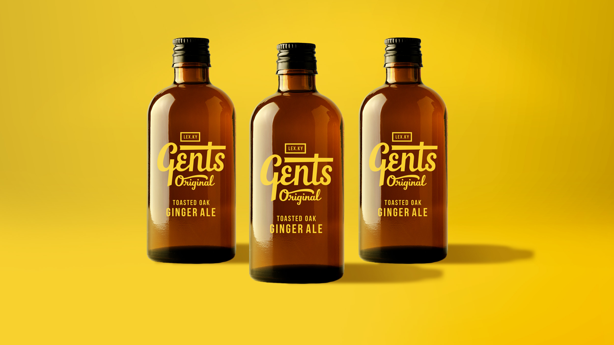 Gents Giner Ale brand identity - logo and packaging