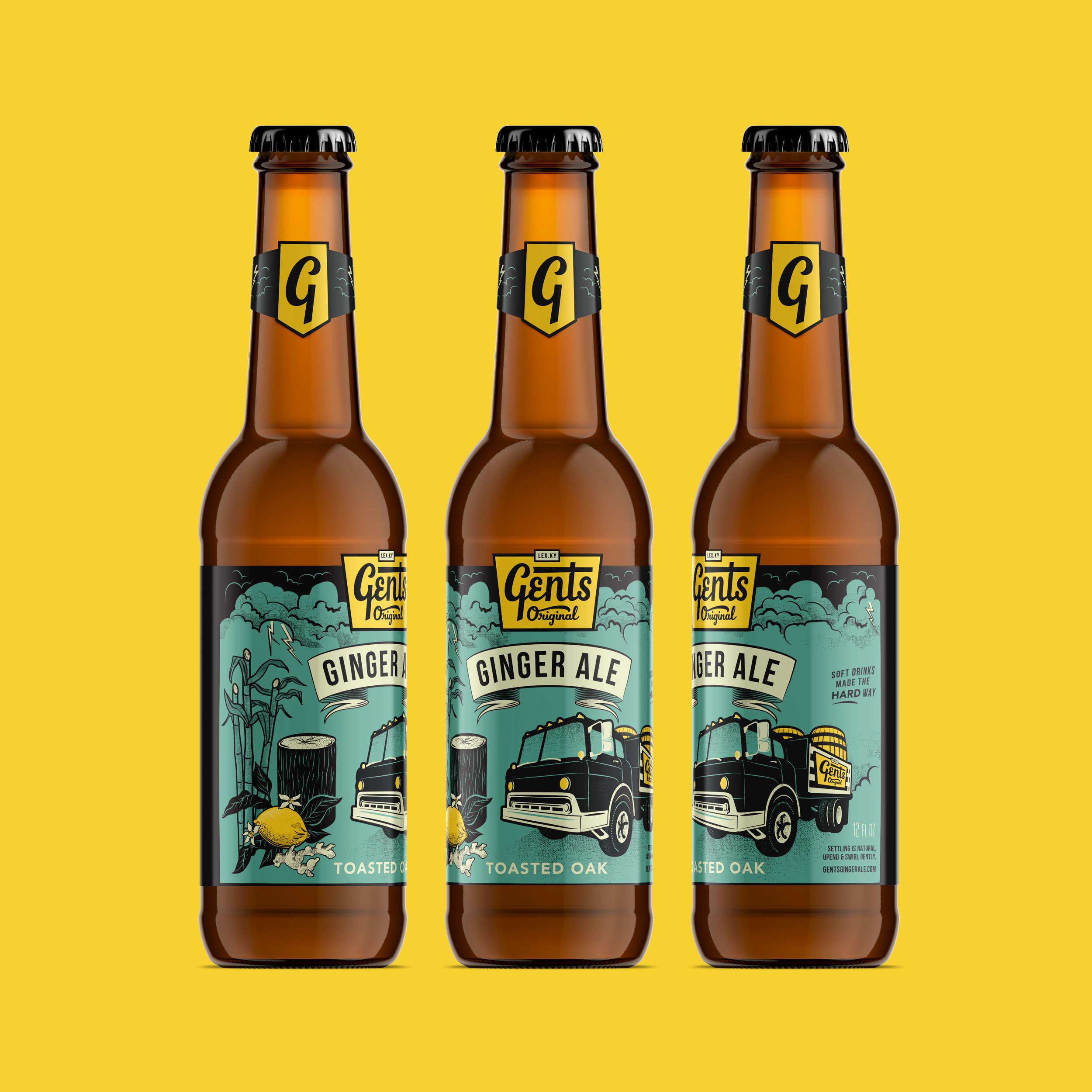 Ginger ale label design for Gents