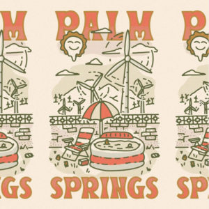 Palm Springs towel by Mark Johnston using Beale font by Hoodzpah
