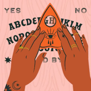 Ouija board illustration by Shelby Warwood