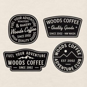 Woods Coffee Logo by Van Berkemeyer