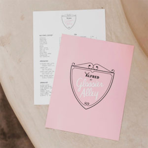 Glossier and Alfred Coffee Menus