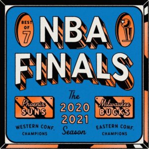 NBA Finals graphic reads NBA Finals the 2020 2021 season Suns Bucks