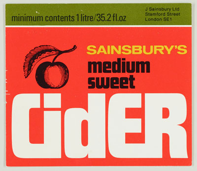 Sainsbury Cider branding