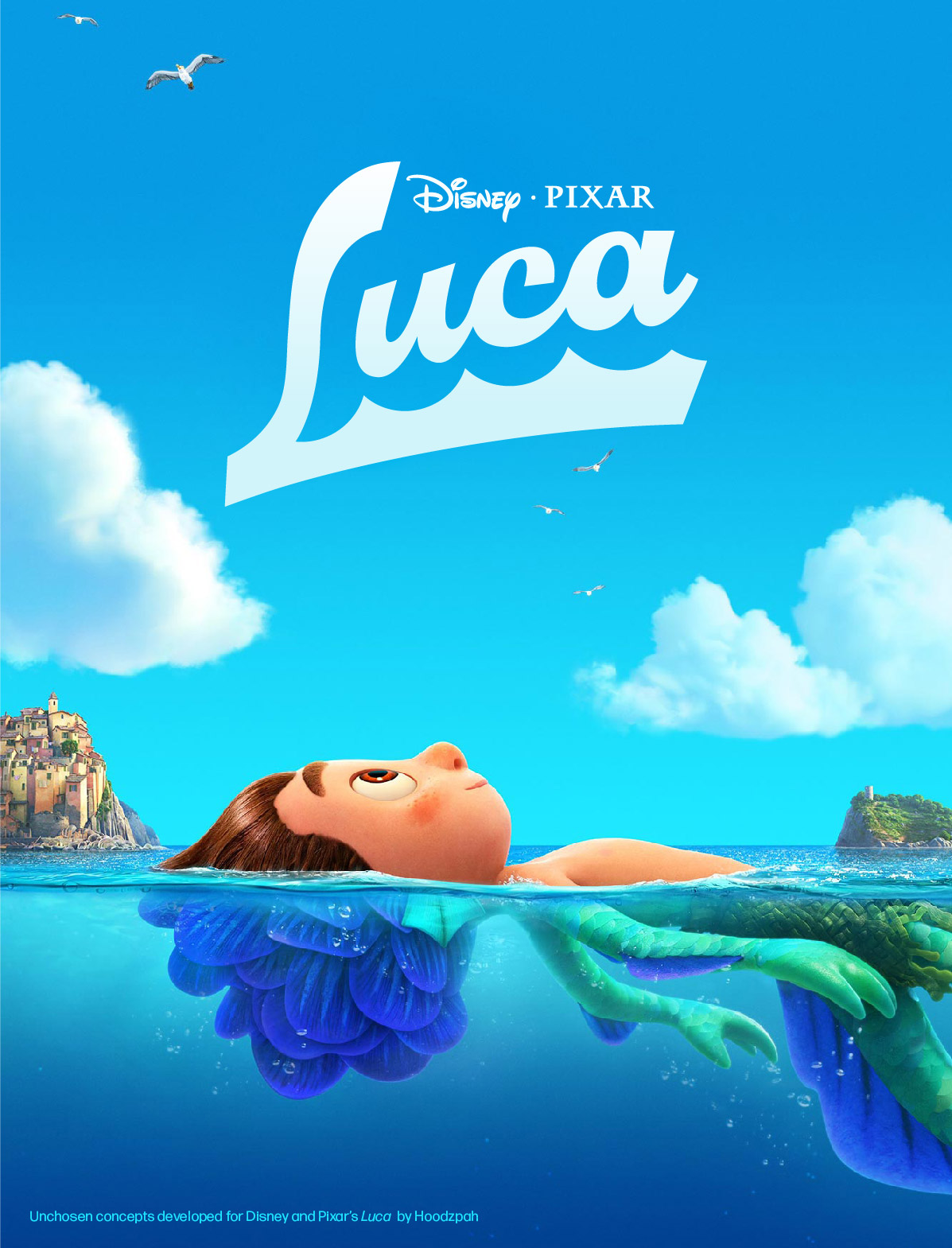 Luca Movie Title Treatment Unchosen Concepts by Hoodzpah branding Studio for Disney Pixar
