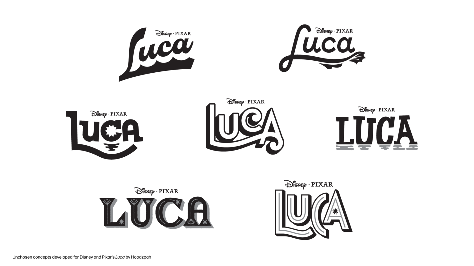 Title Treatment Concepts For Disney And Pixar S Luca Hoodzpah