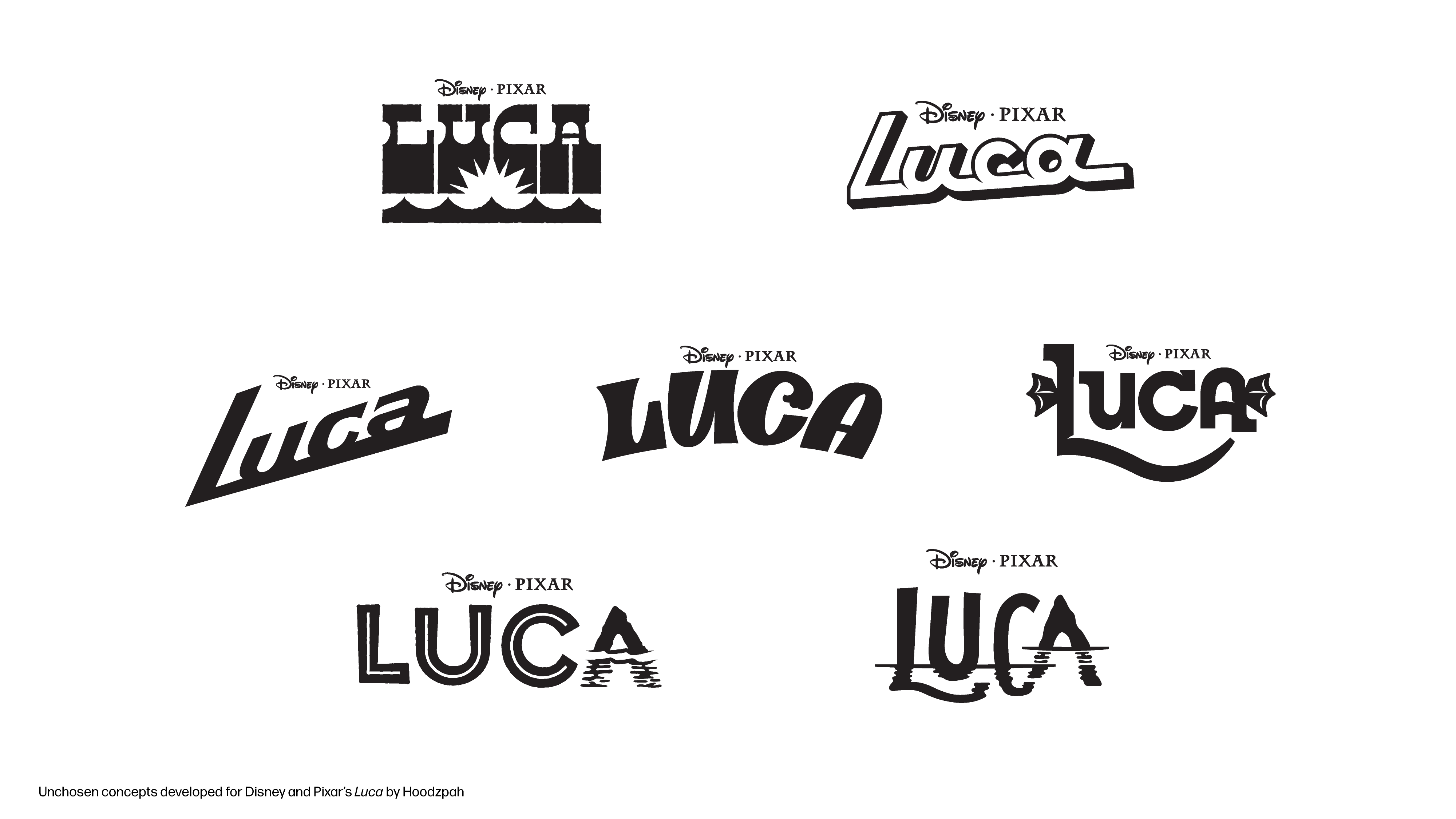 Unchosen Luca Movie Logos Hoodzpah BW