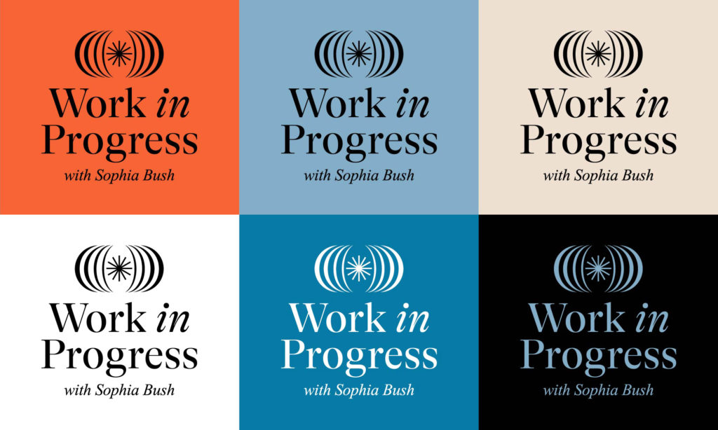 Work in Progress Podcast Logo Color Variations