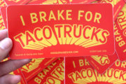 I Brake For Taco Trucks Sticker Pile