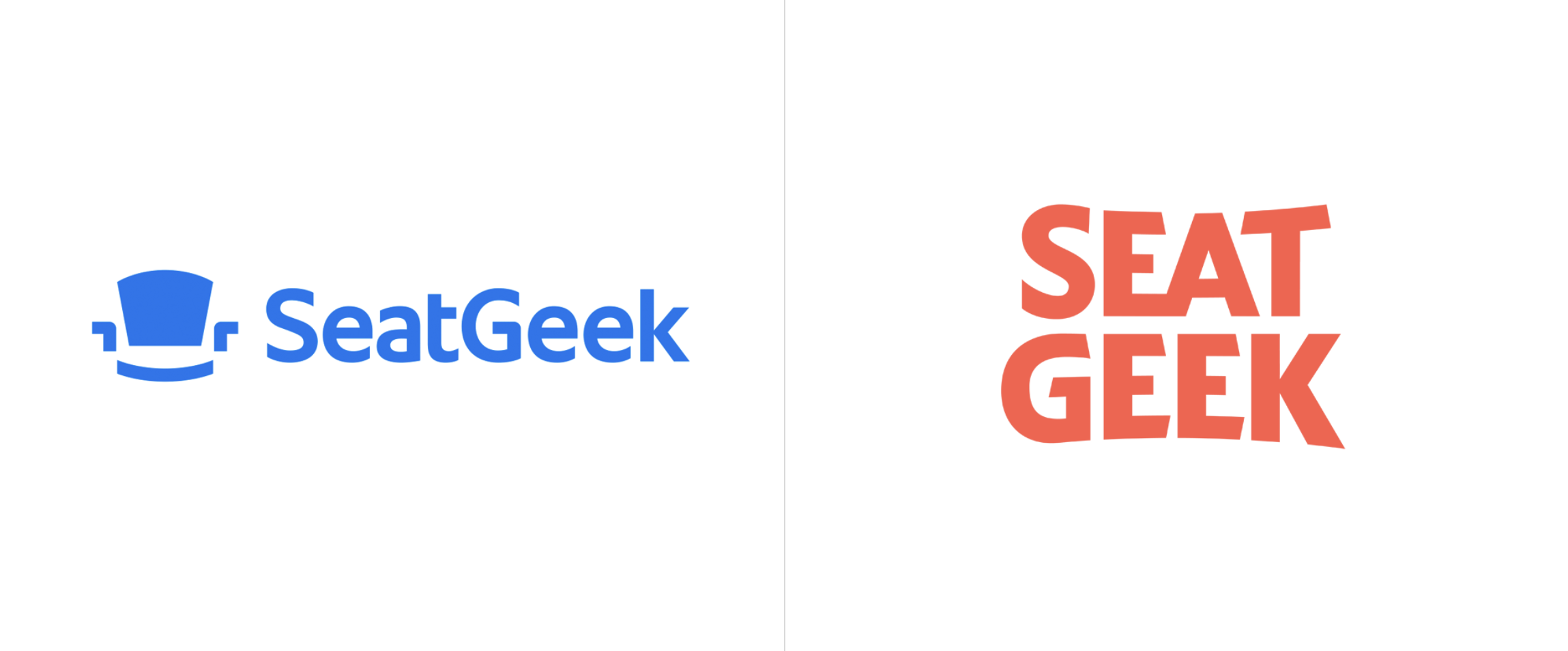 Seatgeek logo redesign before and after
