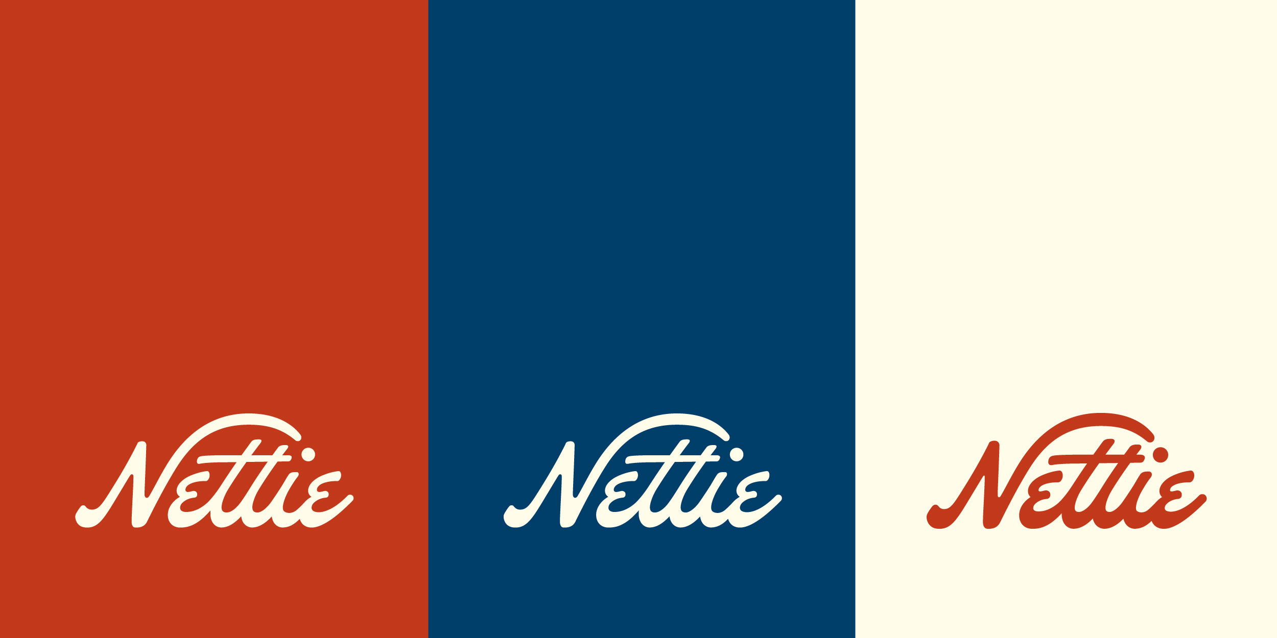 Nettie logos on color