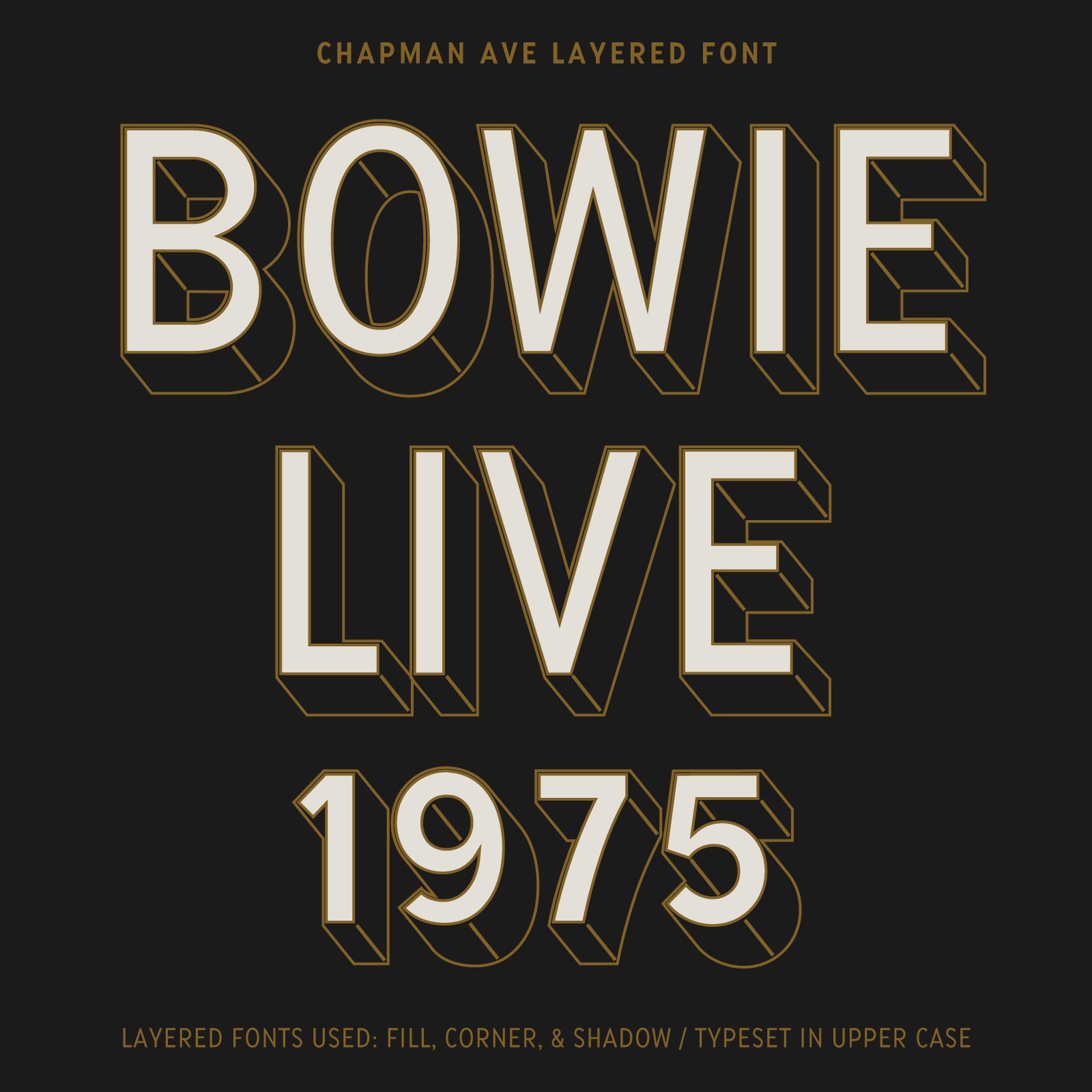 Chapman Ave Font Bowie 1975