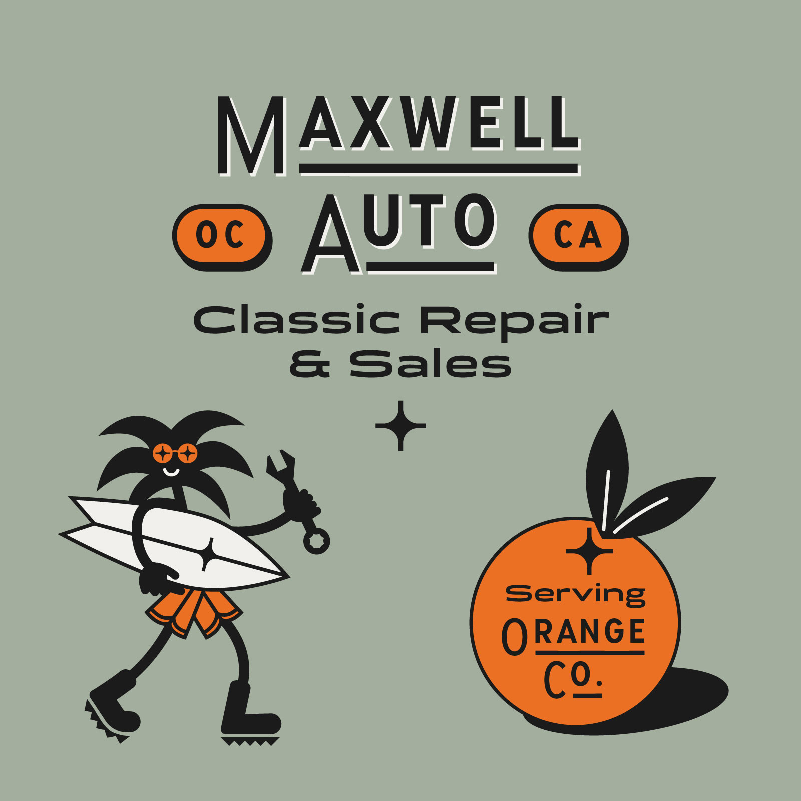 Chapman Ave Font Maxwell Auto Logo system color