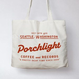 Porchlight Coffee and Records tote bag