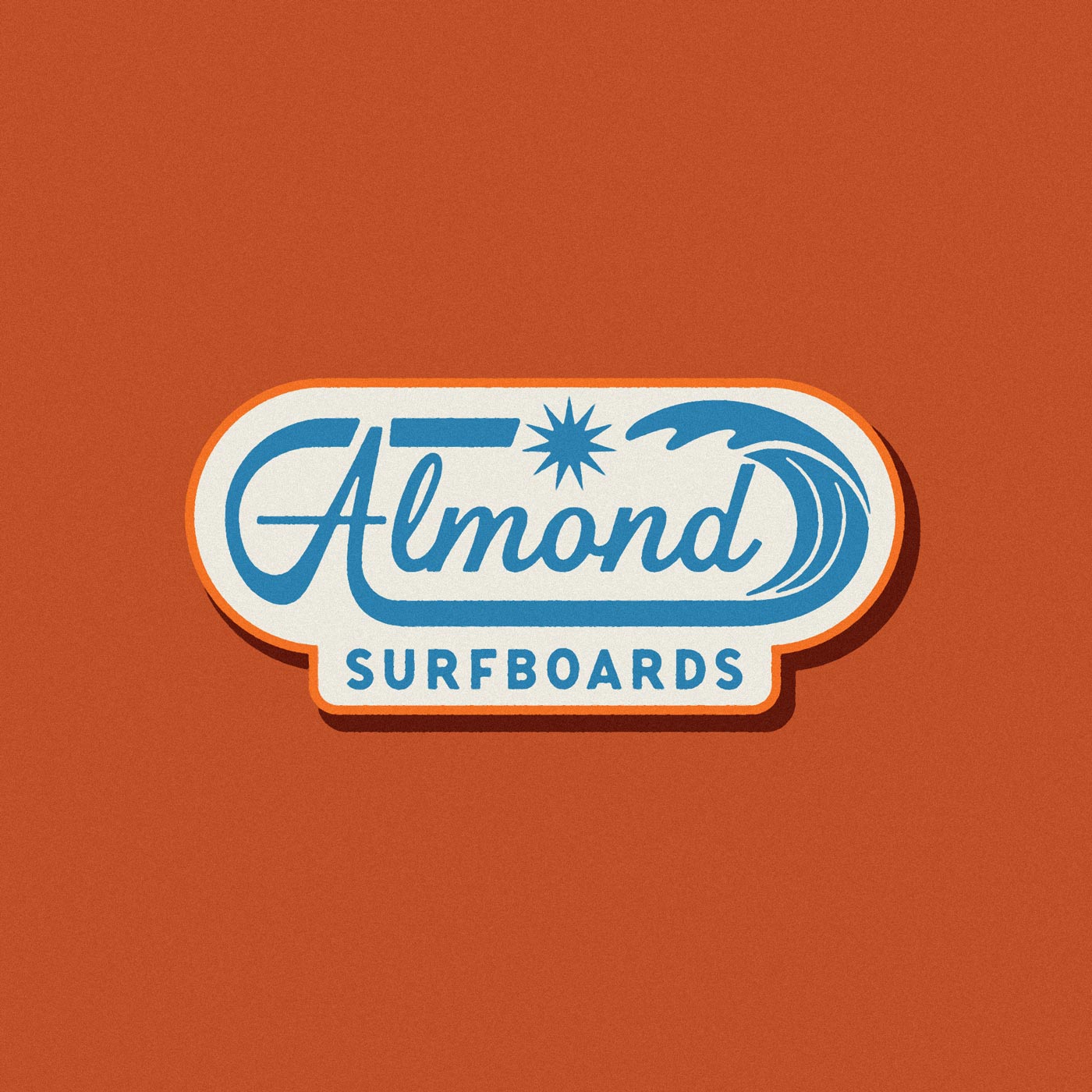 Almond Surfboards embroidered hat patch by Hoodzpah