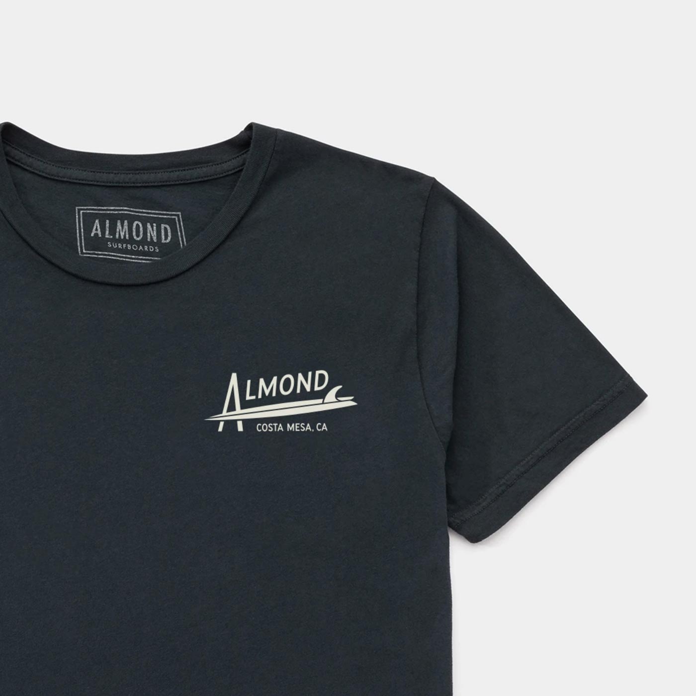 Almond tee front 1400px