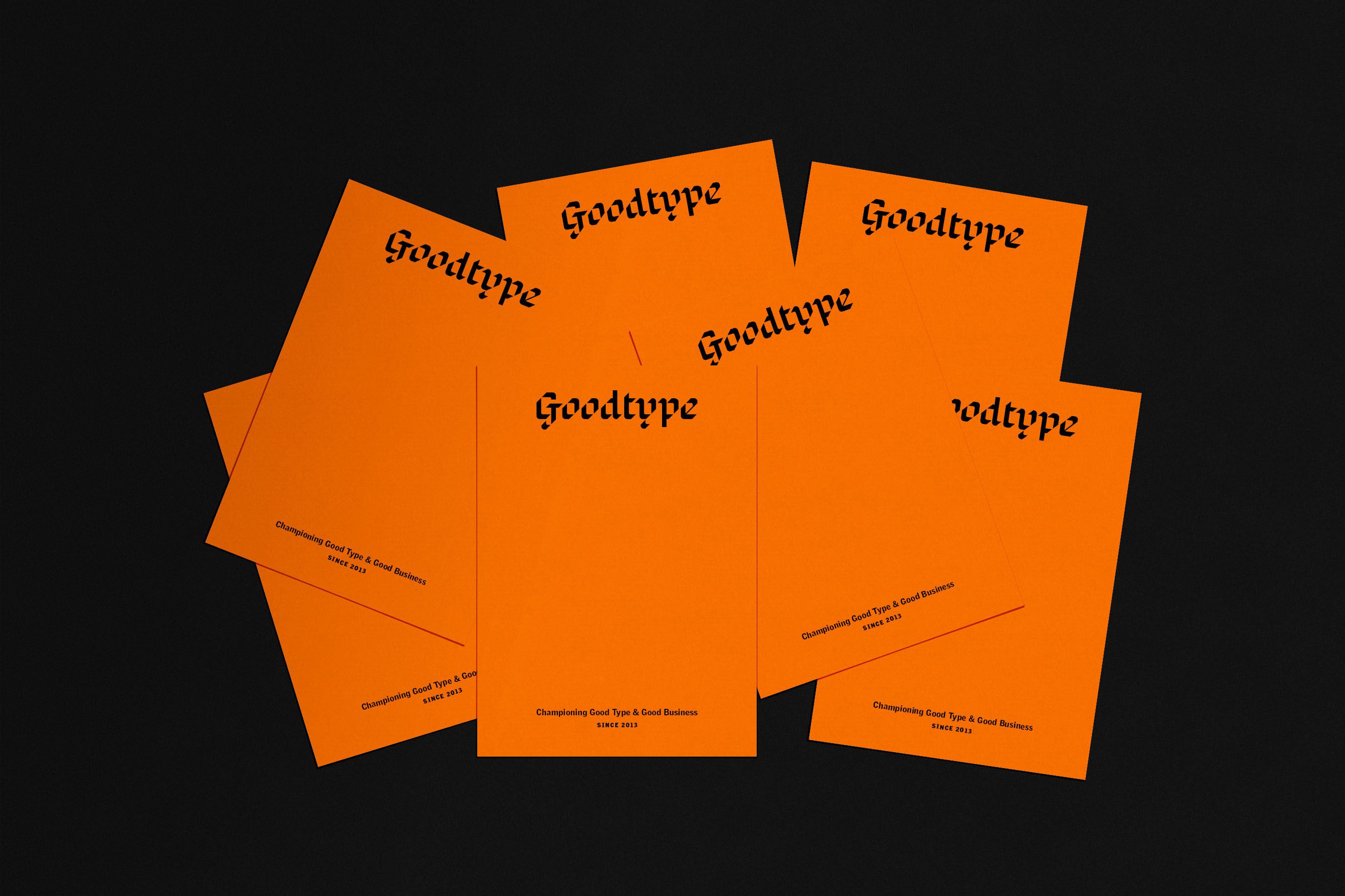 Goodtype Rebrand Notecards Pile
