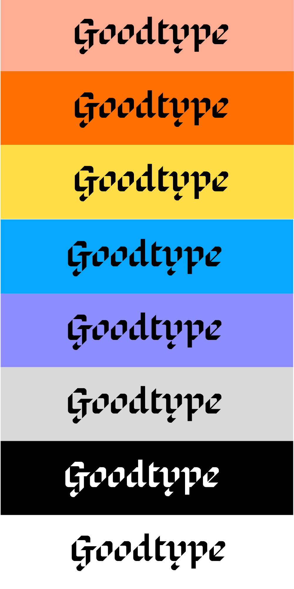 Goodtype rebrand color palette mobile
