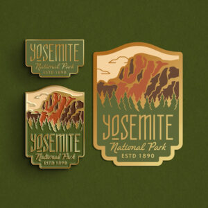 Yosemite enamel pin by Matt Doyle Design