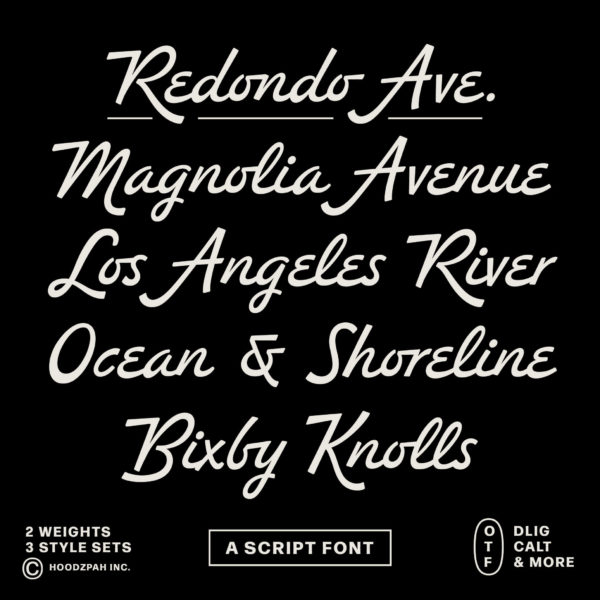 Redondo Ave Script Font Hoodzpah feature