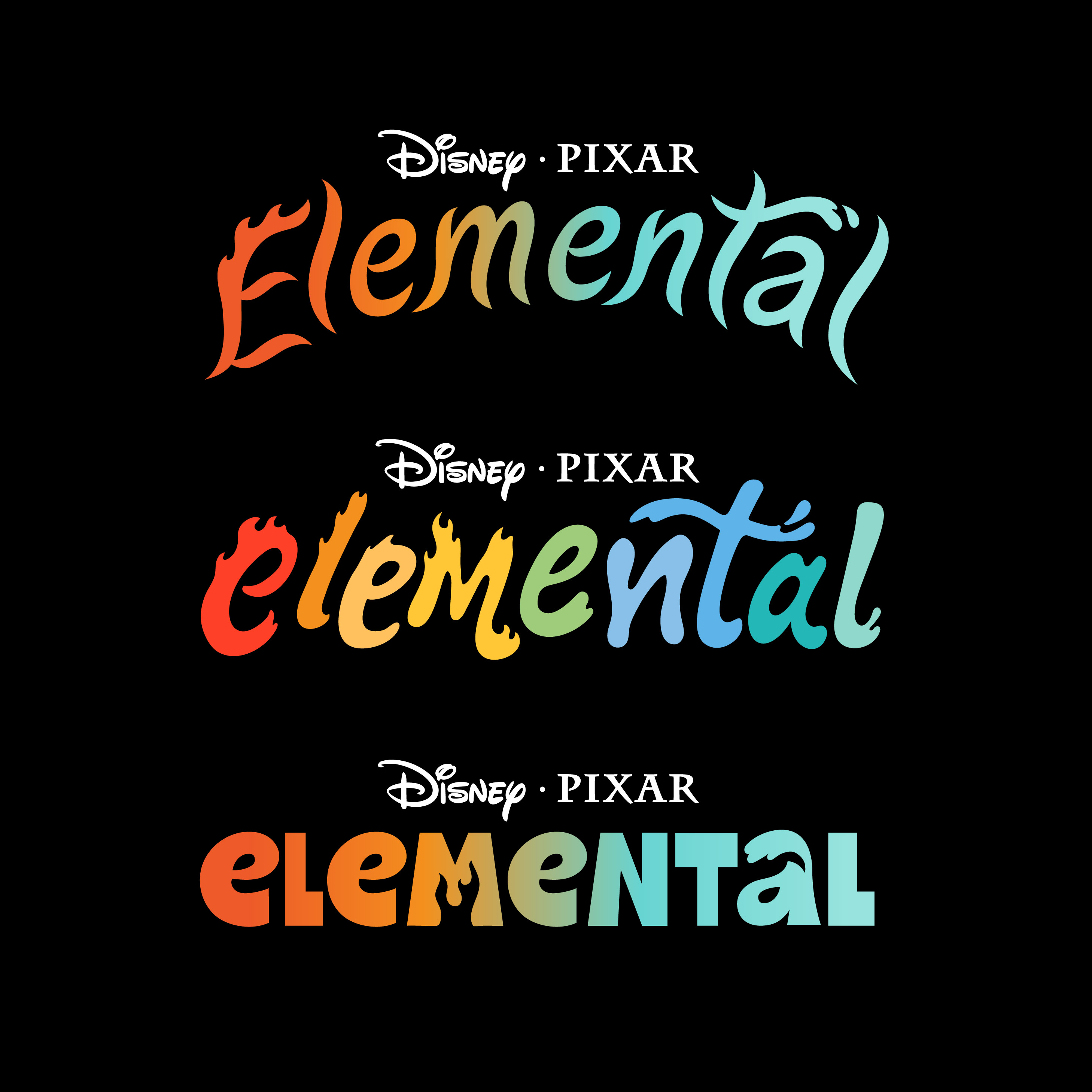 Elemental Disney Title Treatment Explorations