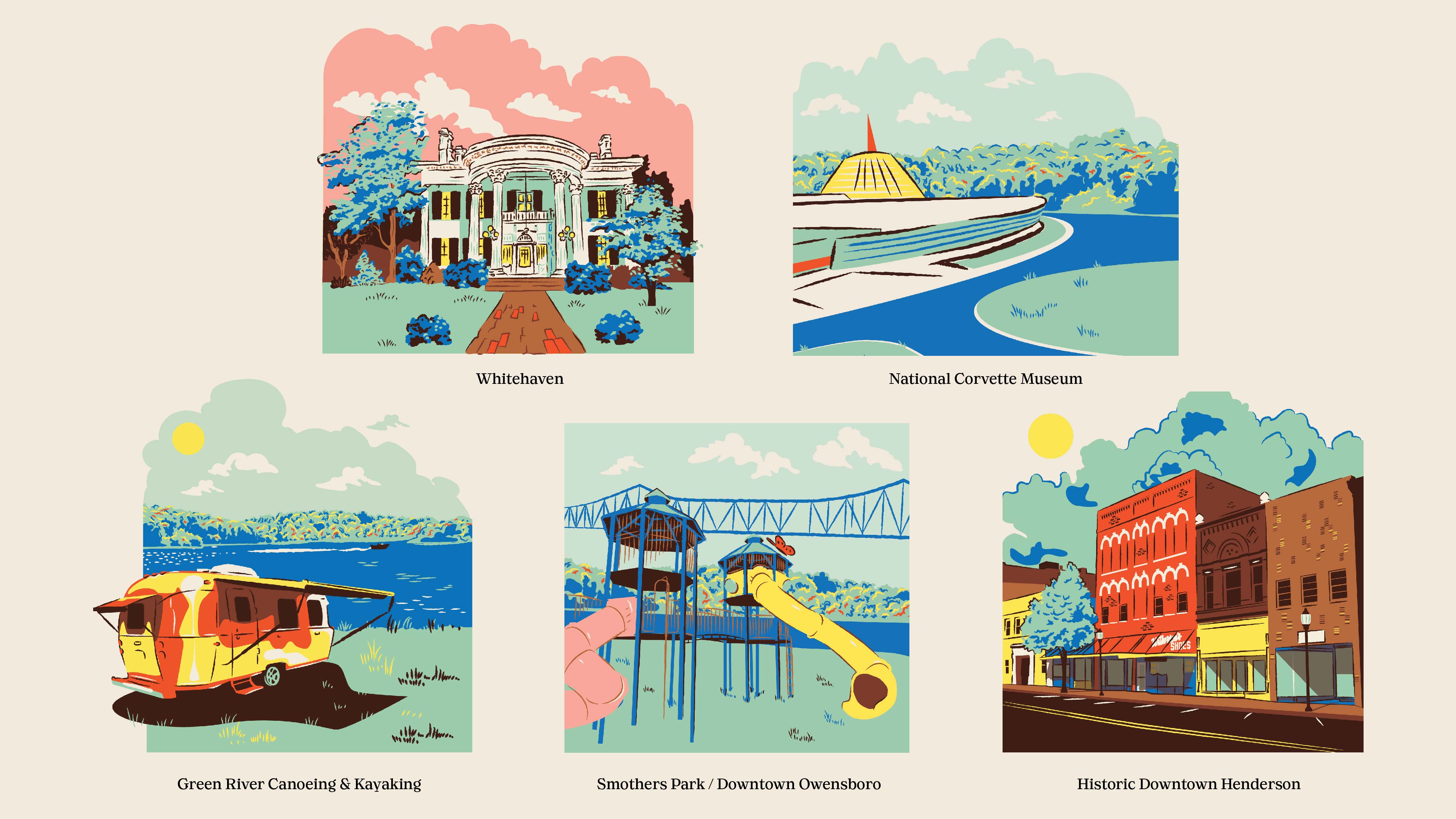 Kentucky Americana Triangle illustrations 04