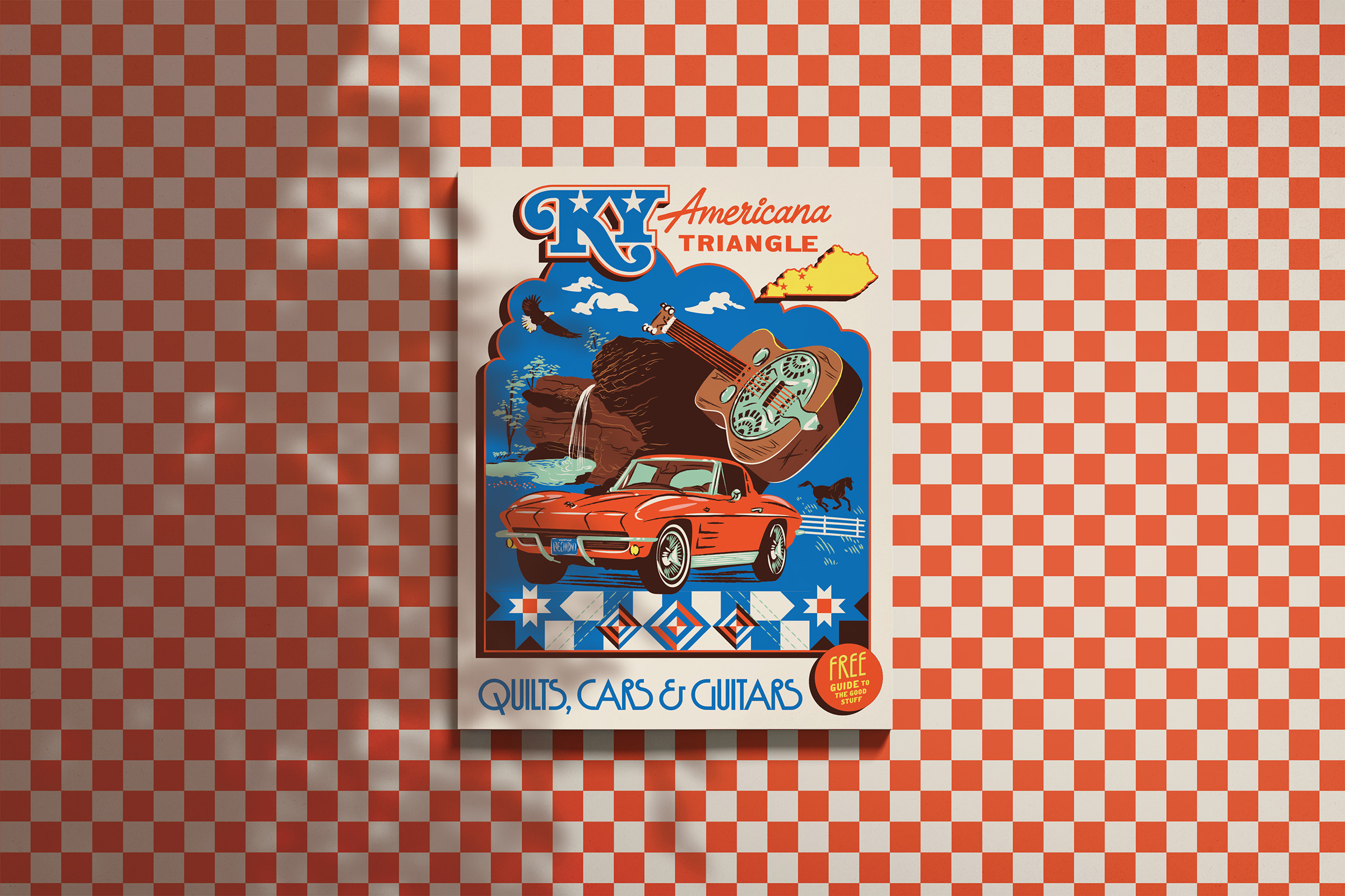 KY Americana Triangle Magazine Cover checkered 2400px