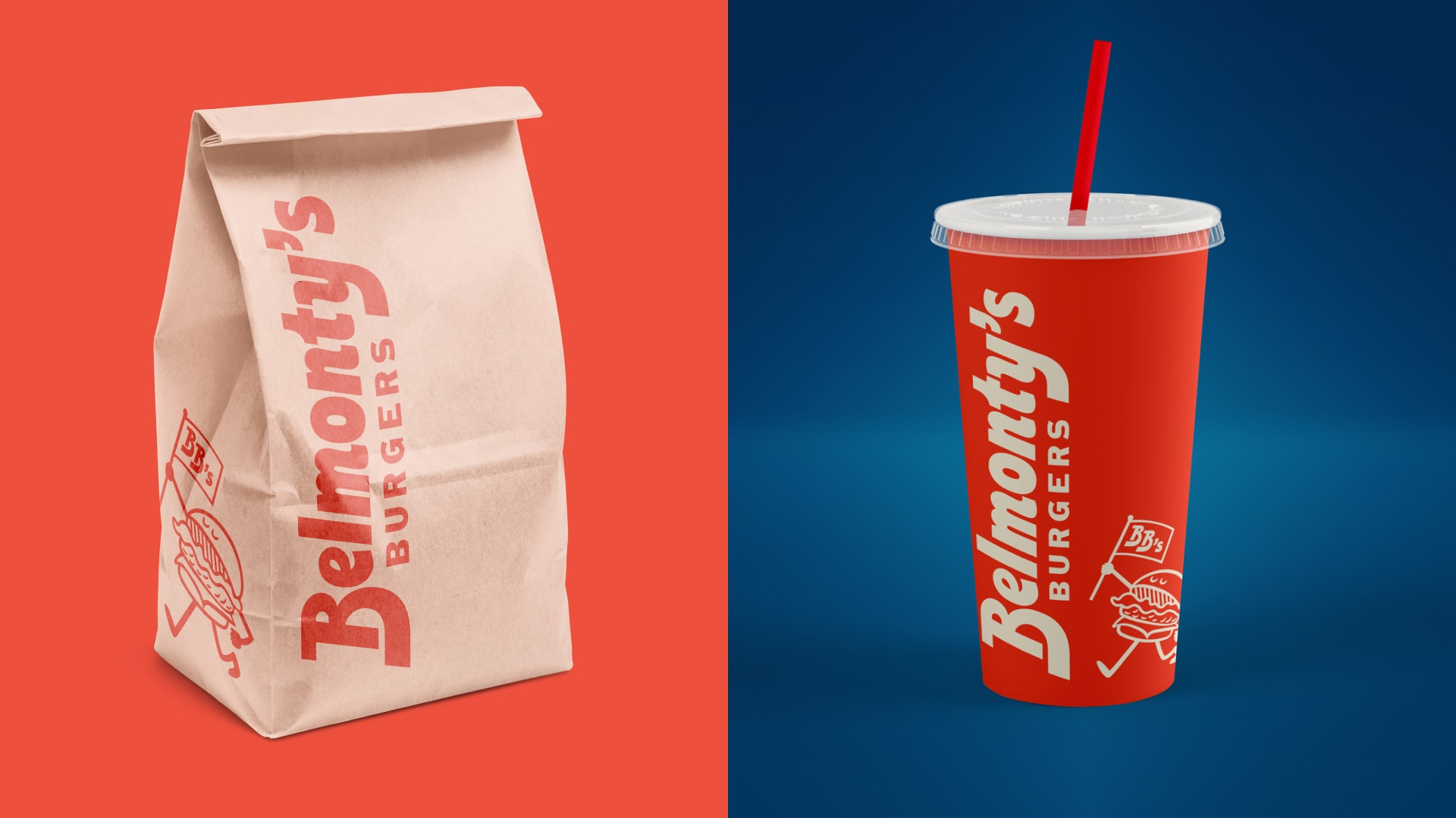 Belmontys Paper Bag and Cup