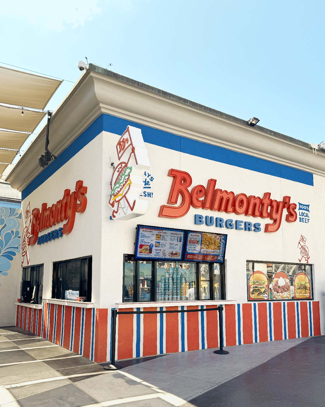 Belmontys burgers facade Hoodzpah branding San Diego