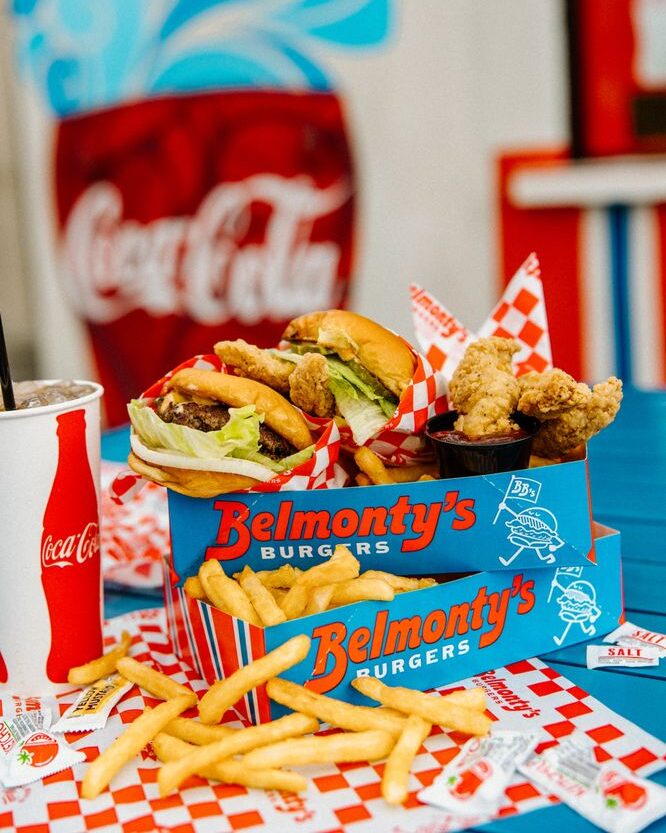 Belmontys burgers togo trays