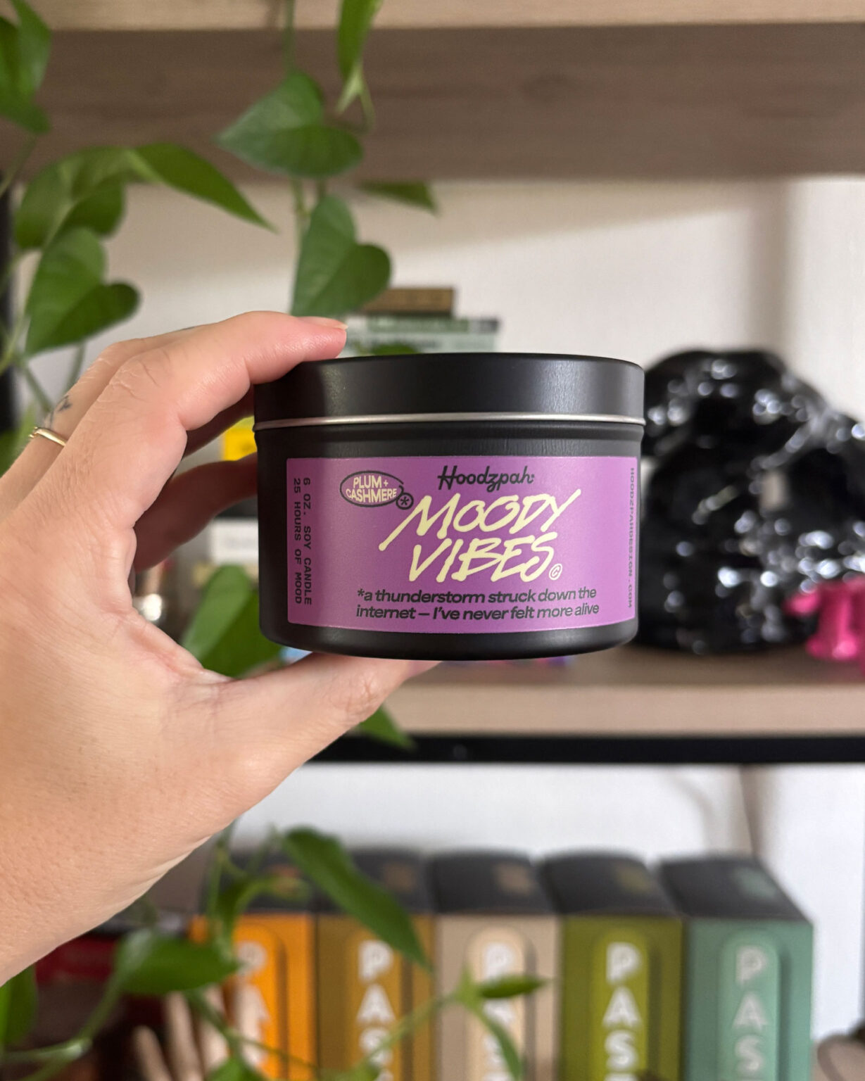 Hoodzpah Plum Cashmere Thunderstorm No Wifi Candle 2