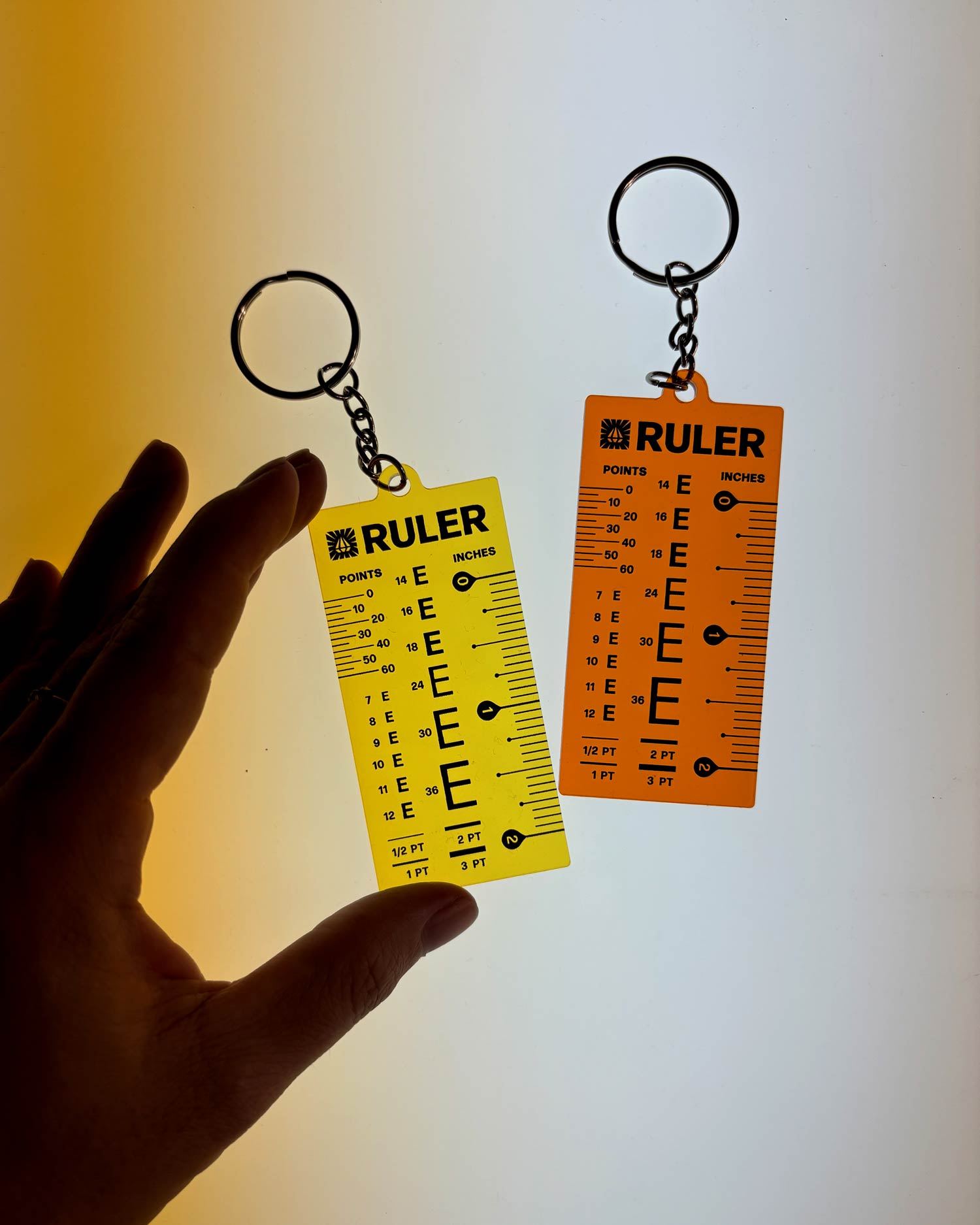 Type ruler keychain acrylic Hoodzpah colorways Type ruler keychain acrylic Hoodzpah colorways