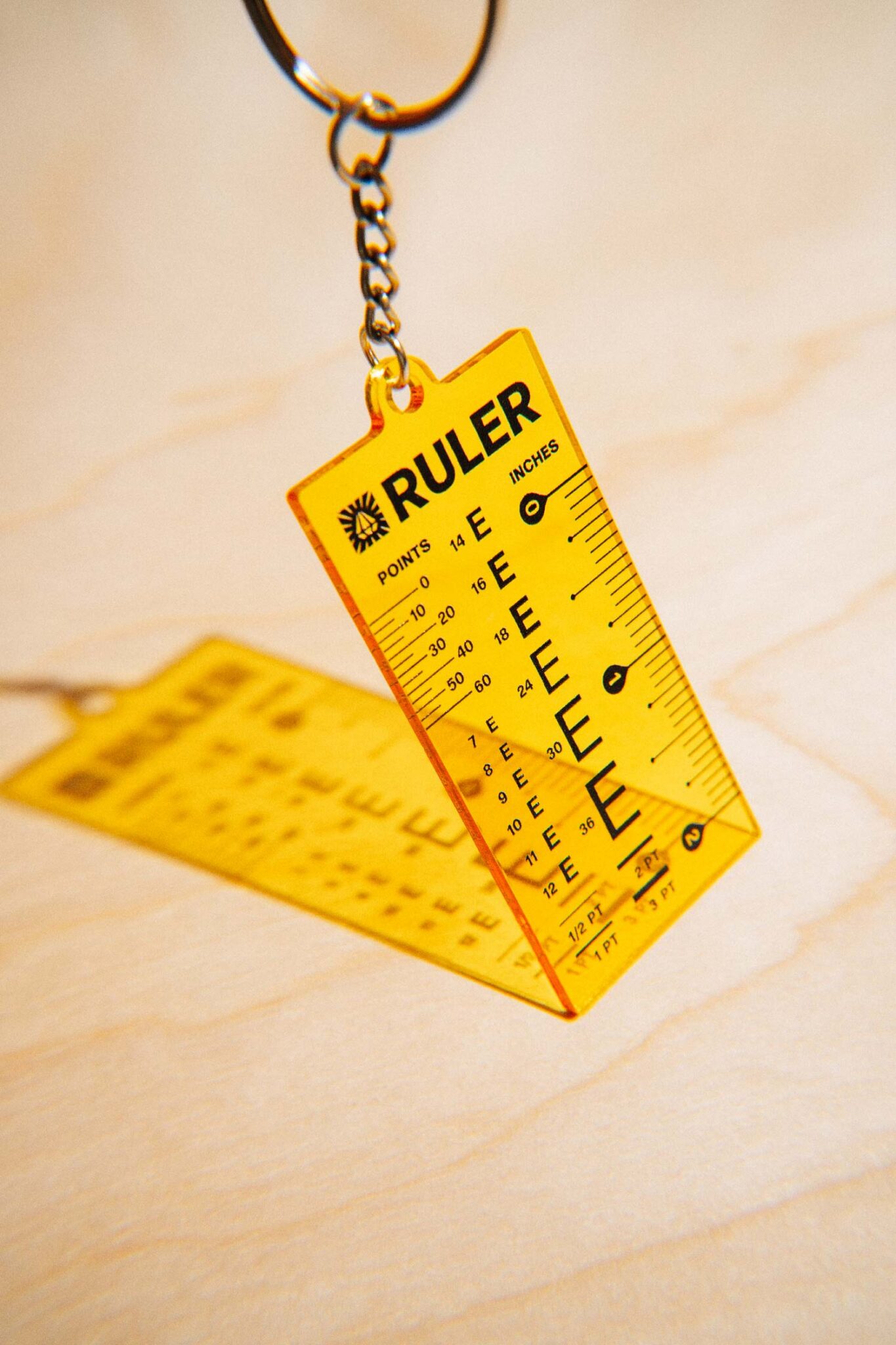 Acrylic Type Ruler Keychain - Hoodzpah