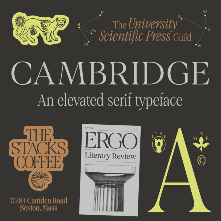 Hoodzpah Cambridge Serif Typeface Square featured